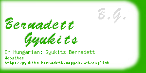 bernadett gyukits business card